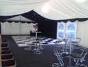 party marquee interior north norfolk 
